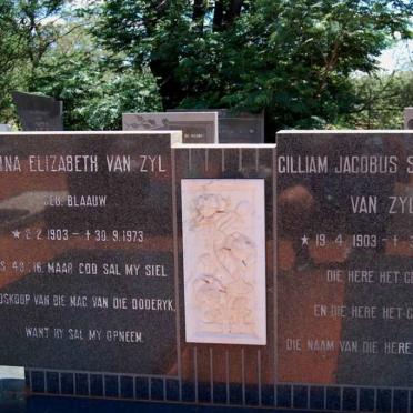 ZYL Gilliam Jacobus, van 1903-1977 &amp; Anna Elizabeth BLAAUW 1903-1973