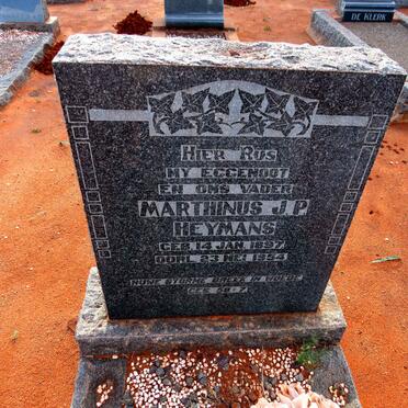 HEYMANS Marthinus J.P. 1897-1954