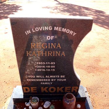 KOKER Regina Kathrina, de 1953-2016