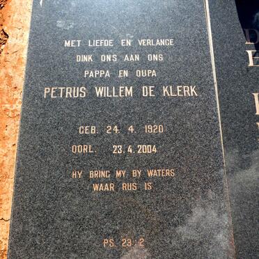 KLERK Petrus Willem, de 1920-2004 & Marthina Johanna BOSHOFF 1913-1994 _2