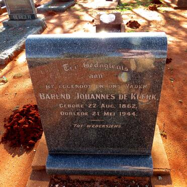 KLERK Barend Johannes, de 1862-1944