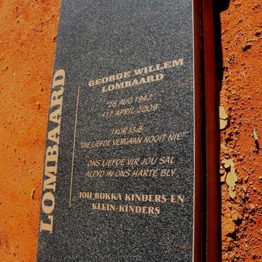 LOMBAARD George Willem 1942-2009