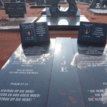 NORTJE Martin John 1949- & Aletta Maria SMIT 1952-2021 