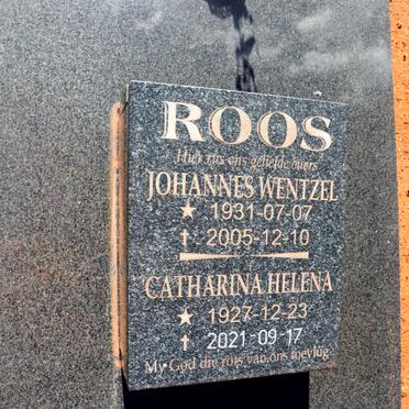 ROOS Johannes Wentzel 1931-2005 & Catharina Helena 1927-2021 