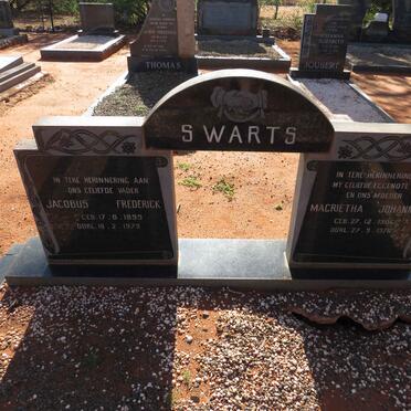 SWARTS Jacobus Frederick 1899-1979 & Magrietha Johanna 1906-1976 