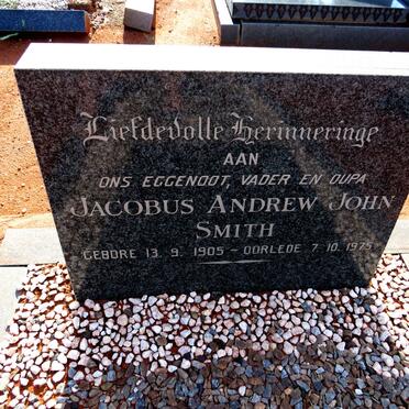SMITH Jacobus Andrew John 1905-1975