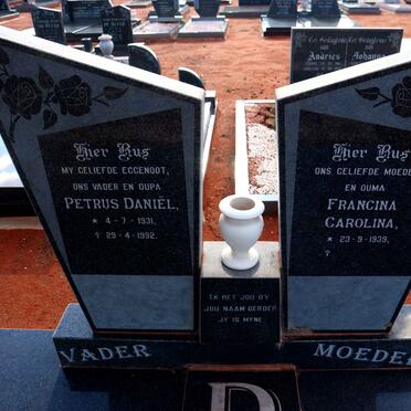 TOIT Petrus Daniel, du 1931-1992 & Francina Carolina 1939- :: DU TOIT Petrus Daniel 1968-2014 _2