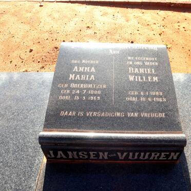 VUUREN Daniel Willem, Jansen van 1883-1968 & Anna Maria OBERHOLTZER 1880-1969