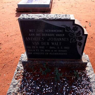 WALT Andries Johannes, van der 1882-1965