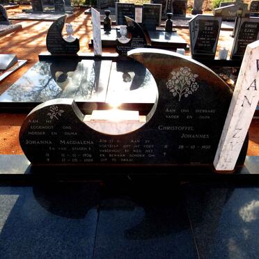 ZYL Christoffel Johannes, van 1930- & Johanna Magdalena VAN STADEN 1936-1989 