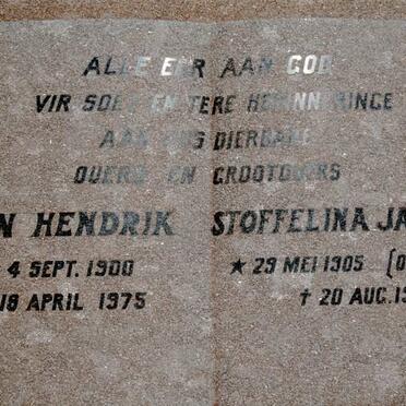 BOSHOFF Jan Hendrik 1900-1975 &amp; Stoffelina Jacomina OBERHOLSTER 1905-1971