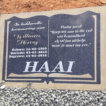 HAAI William Henry 1952-2018