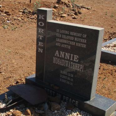 KORTEN Annie Mosadiwatshepi 1950-2007