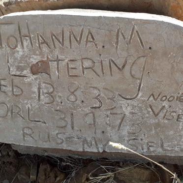 LOTTERING Johanna M. nee VISER 1933-1973