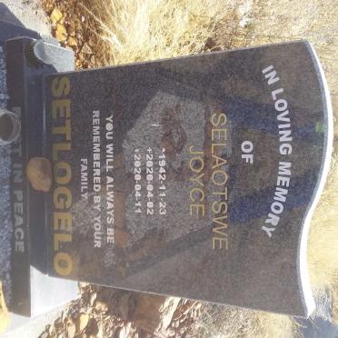 SETLOGELO Selaotswe Joyce 1942-2020