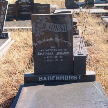BADENHORST Josephina Johanna 1973-1993