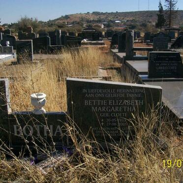 BOTHA Bettie Elizabeth Margaretha 1933-2005
