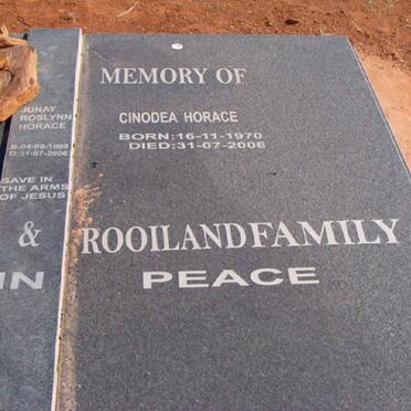 HORACE Cinodea 1970-2006 :: HORACE Junay Roslynne 1999-2006