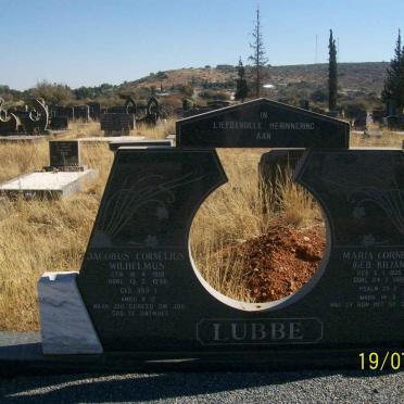 LUBBE Jacobus Cornelius Wilhelmus 1919-1996 &amp; Maria Cornelia KILIAN 1925-1988