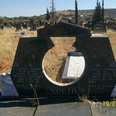 NOETH Jacobus Johannes 1932-? &amp; Sonja 1944-