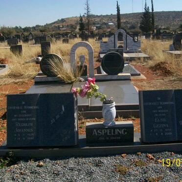 ASPELING Rudolph Johannes 1928-1992 &amp; Elsie Gezina 1930-2000