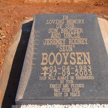 BOOYSEN Jeremy Rodney 1983-2003