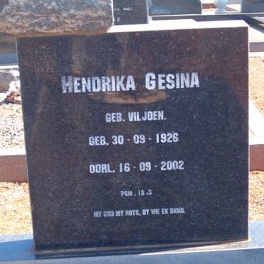 DEVENTER Hendrika Gesina, van VILJOEN 1926-2002