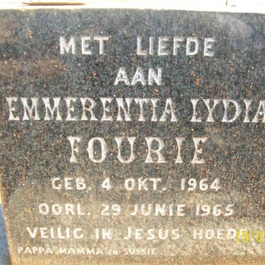 FOURIE Emmerentia Lydia 1964-1965