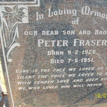 FRASER Peter 1926-1951