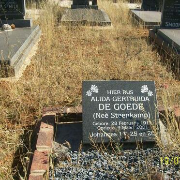 GOEDE Alida Gertruida, de neé Steenkamp 1911-2001