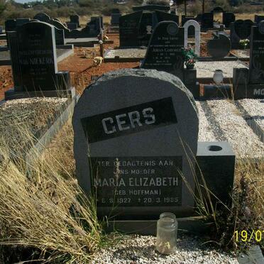 GERS Maria Elizabeth nee HOFFMAN 1927-1985