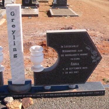 GREYLING Anna 1924-1997