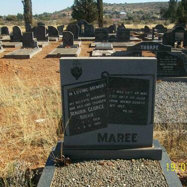 MAREE Hendrik George 1926-1980