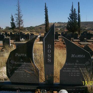 ROSS Marthinus Johannes 1915-1995 &amp; Susanna Johanna Jacoba 1920-2002
