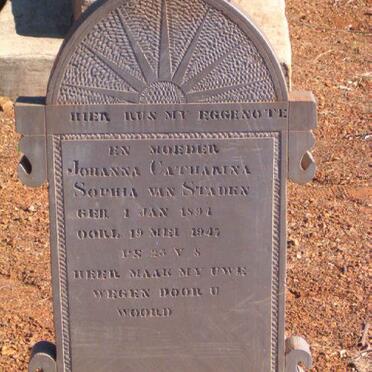 STADEN Johanna Catharina Sophia, van 1894-1947