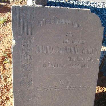 VENTER Johanna Catharina neé DROTSKIE 1893-1965