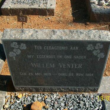 VENTER Willem 1875-1954