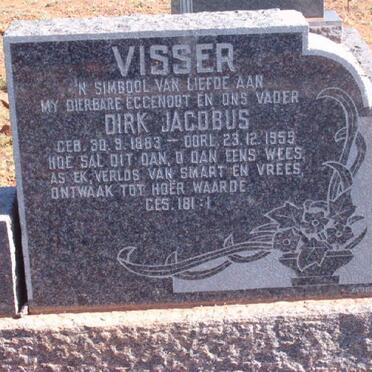 VISSER Dirk Jacobus 1883-1959