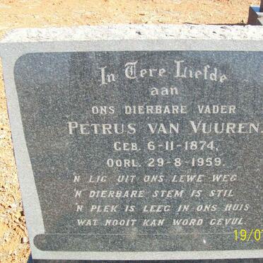 VUUREN Petrus, van 1874-1959