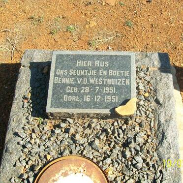 WESTHUIZEN Bennie, v.d. 1951-1951