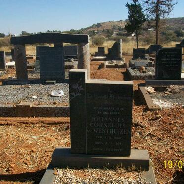 WESTHUIZEN Johannes Corneluis, v.d. 1939-1969