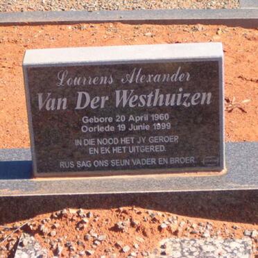 WESTHUIZEN Lourrens Alexander, van der 1960-1999