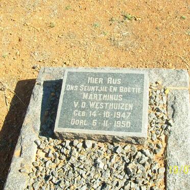 WESTHUIZEN Marthinus, v.d. 1947-1950