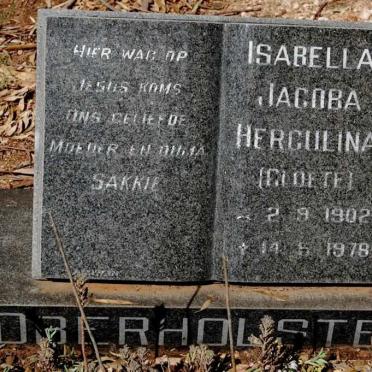 OBERHOLSTER Isabella Jacoba Herculina née CLOETE 1902-1978