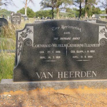 HEERDEN Coenraad Wilhelm, van 1886-1931 &amp; Catherine Elizabeth 1890-1964