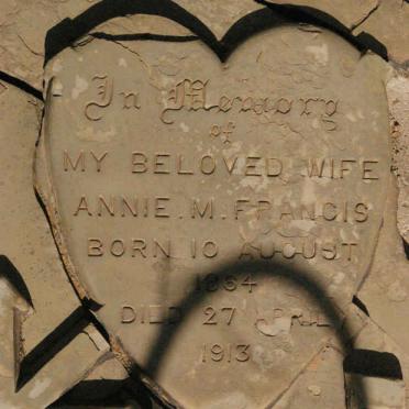 FRANCIS Annie M. 1864-1913