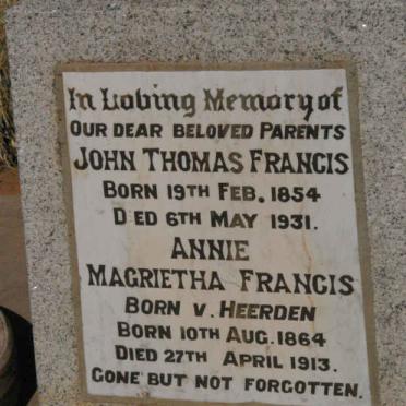 FRANCIS :: VAN HEERDEN