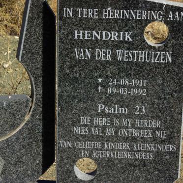 WESTHUIZEN Hendrik, van der 1911-1992