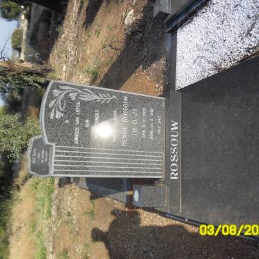 ROSSOUW H.D.J. 1929-1991 &amp; G.P. 1934-2009