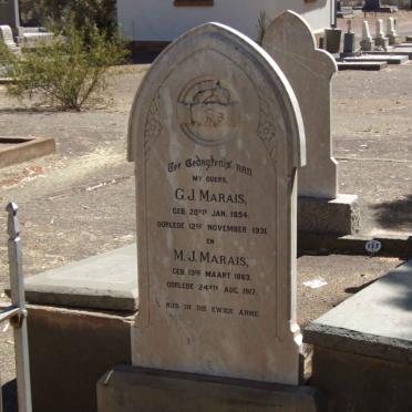 MARAIS G.J. 1854-1931 &amp; M.J. 1863-1917